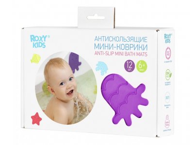 Купить roxy-kids (рокси-кидс) мини-коврики детские для ванной противоскользящие, 12 шт в Дзержинске