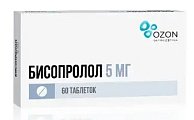 Купить бисопролол, таблетки, покрытые пленочной оболочкой 5мг, 60 шт в Дзержинске