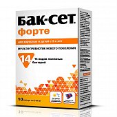 Купить бак-сет форте, мульти пробиотик нового поколения для взрослых и детей с 3-х лет, капсулы 10 шт бад в Дзержинске