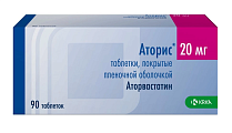 Купить аторис, таблетки, покрытые пленочной оболочкой 20мг, 90 шт в Дзержинске