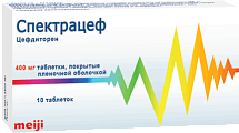 Купить спектрацеф, таблетки, покрытые пленочной оболочкой 400мг, 10 шт в Дзержинске