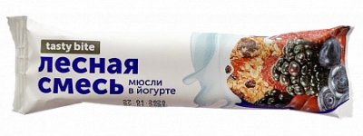 Купить мюсли tasty bite (тэсти байт) батончик в йогурте лесная смесь, 30г бад в Дзержинске