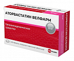 Купить аторвастатин велфарм, таблетки покрытые пленочной оболочкой 10 мг, 120 шт  в Дзержинске