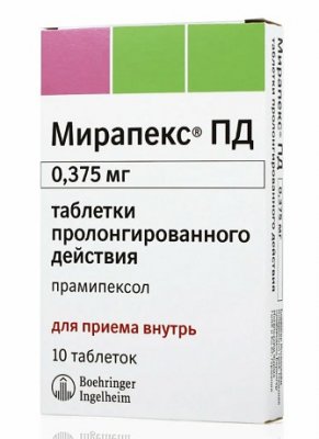 Купить мирапекс пд, таблетки пролонгированного действия 0,375мг, 10 шт в Дзержинске