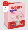 Купить huggies (хаггис) трусики-подгузники 4 для девочек 9-14кг 17шт в Дзержинске