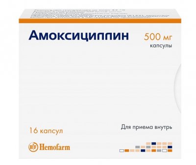 Купить амоксициллин, капсулы 500мг, 16 шт в Дзержинске
