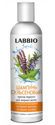 Купить labbio (лаббио) шампунь сульсеновый против перхоти для жирных волос, 250мл в Дзержинске