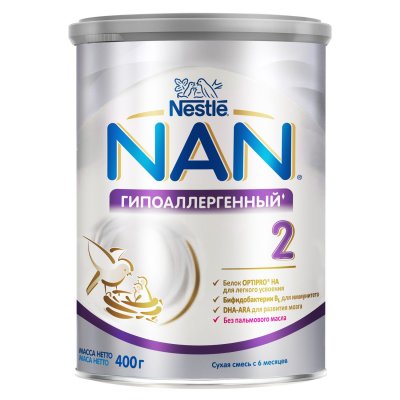 Купить nan optipro 2 (нан) гипоаллергенная молочная смесь с 6 месяцев, 400г в Дзержинске