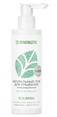 Купить synergetic (синергетик) гель для умывания натуральный матирующий, 200 мл в Дзержинске