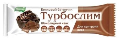 Купить турбослим, батончик белковый для контроля веса шоколадный кекс, 50г 4 шт бад в Дзержинске