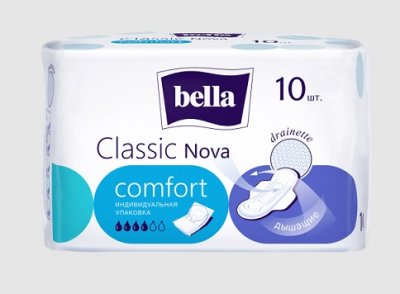 Купить bella (белла) прокладки nova classic comfort белая линия 10 шт в Дзержинске