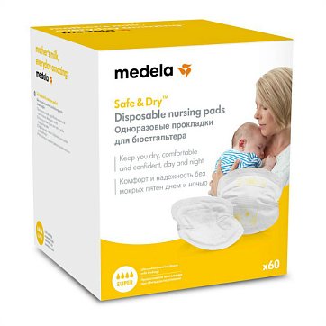 Medela (Медела) прокладки грудные одноразовые, 60 шт