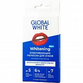 Купить глобал вайт (global white) полоски для зубов отбеливающие активный кислород 2 шт в Дзержинске