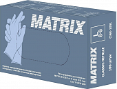 Купить перчатки matrix смотровые нитриловые нестерильные неопудренные текстурированные, размер l, 50 пар, голубые в Дзержинске