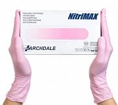 Купить перчатки archdale nitrimax смотровые нитриловые нестерильные неопудренные текстурные размер хs, 50 пар (100шт) розовые в Дзержинске