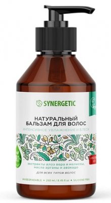 Купить синергетик (synergetic) бальзам для волос натуральный интенсивное увлажнение и блеск, 250мл в Дзержинске