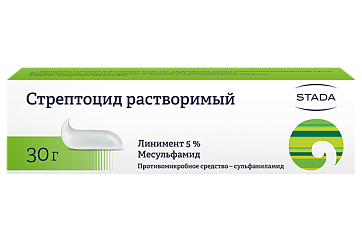 Стрептоцид, линимент для наружного применения 5%, 30г