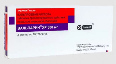 Купить вальпарин хр, таблетки пролонгированного действия, покрытые пленочной оболочкой 300мг, 30 шт в Дзержинске