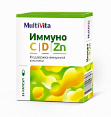 Купить multivita (мультивита) иммуно с,d,zn, капсулы 30шт бад в Дзержинске
