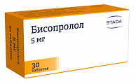 Купить бисопролол, таблетки, покрытые пленочной оболочкой 5мг, 30 шт в Дзержинске