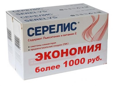Купить серелис, таблетки 378мг, 60 шт бад (в комплекте 2 упаковки) в Дзержинске
