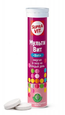 Купить supravit (суправит) мульти вит, таблетки шипучие, 20 шт бад в Дзержинске