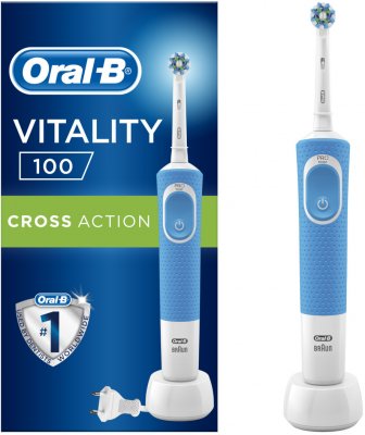 Купить oral-b (орал-би) электрическая зубная щетка oral-b vitality d1004131 crossaction blue в Дзержинске