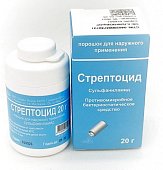 Купить стрептоцид, порошок для наружного применения с дозатором, банка 20г в Дзержинске