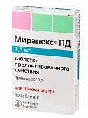 Купить мирапекс пд, таблетки пролонгированного действия 1,5мг, 30 шт в Дзержинске