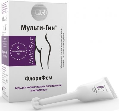 Купить мульти-гин флорафем, гель для нормализации вагинальной микрофлоры 5мл, 5 шт в Дзержинске