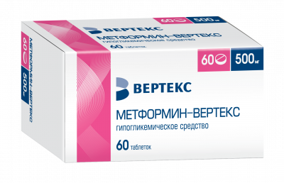 Купить метформин-вертекс, таблетки, покрытые пленочной оболочкой 500мг, 60 шт в Дзержинске