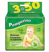 Купить pamperino (памперино) салфетки влажные детские, 50шт 3 упаковки в Дзержинске