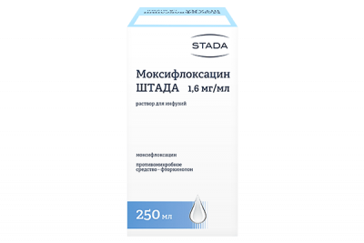 Купить моксифлоксацин-штада, р-р д/инф. 1.6 мг/мл фл 250мл (хемомонт д.о.о., черногория) в Дзержинске