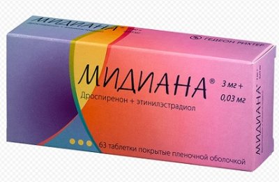 Купить мидиана, таблетки, покрытые пленочной оболочкой 3мг+0,03мг, 63 шт в Дзержинске