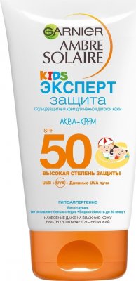 Купить garnier ambre solaire (гарньер) аква-крем детский эксперт защита 150мл spf50 в Дзержинске