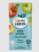 Купить фрутоняня сок яблоко и персик неосветленный, 200мл в Дзержинске