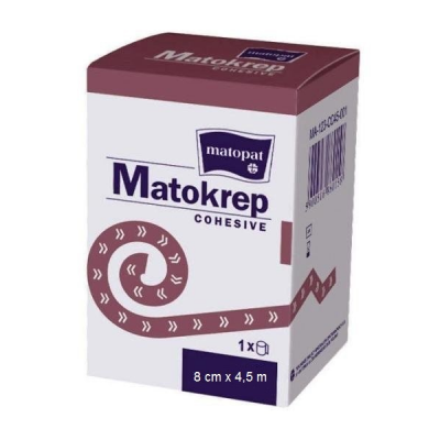 Купить matopat matokrep (матопат) бинт эластичный когезивный самофиксирующийся 4,5м х 8см в Дзержинске