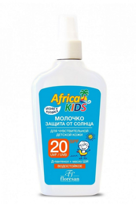 Купить флоресан (floresan) africa kids молочко солнцезащитное, 200мл spf-20 в Дзержинске