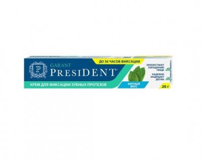 Купить президент гарант (president) крем для фиксации зубных протезов мятный вкус, 20г в Дзержинске