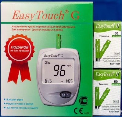 Купить тест-полоски easytouch (изи тач) глюкоза 100шт+глюкометр easytouch g (изи тач) в Дзержинске
