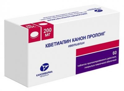 Купить кветиапин-канон пролонг, таблетки пролонгированного действия, покрытые пленочной оболочкой 200мг, 60 шт в Дзержинске