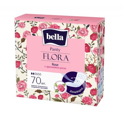 Купить bella (белла) прокладки panty flora с ароматом розы 70 шт в Дзержинске