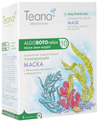 Купить тиана (teana) маска альгинатная песня семи морей тонизирующая с женьшенем витамином с и миоксинолом 30г, 5 шт в Дзержинске