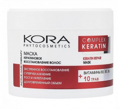 Купить kora (кора) маска кератиновое восстановление волос 300мл в Дзержинске