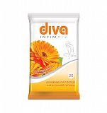 Diva (Дива) салфетки влажные для для интимной гигиены с календулой, 20 шт
