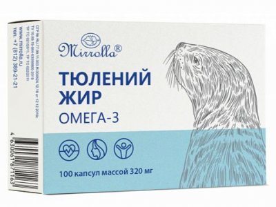 Купить тюлений жир мирролла (mirrolla), капсулы массой 320 мг 100 шт. бад в Дзержинске
