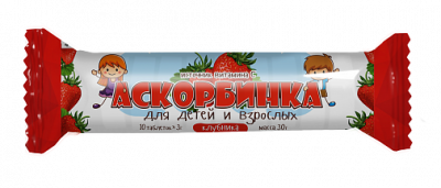 Купить аскорбинка для детей и взрослых, таблетки 3г со вкусом клубники, 10 шт бад в Дзержинске
