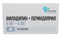 Купить амлодипин-периндоприл, таблетки 5мг+4мг 30шт  в Дзержинске