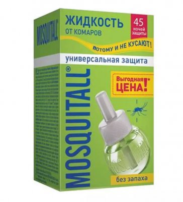 Купить mosquitall (москитолл) универсальная защита жидкость к фумигатору 45ночей в Дзержинске