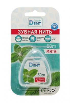 Купить таймдент (timedent) зубная нить объемная мята 50м в Дзержинске